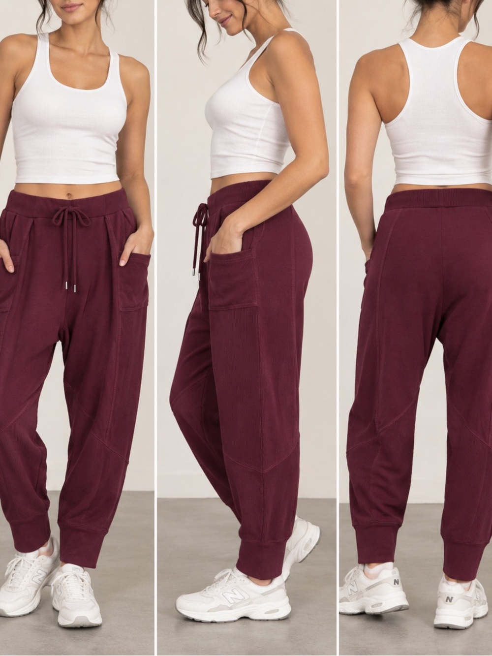 Urban Outfitters- Women's Wine Maroon Jogger Pants